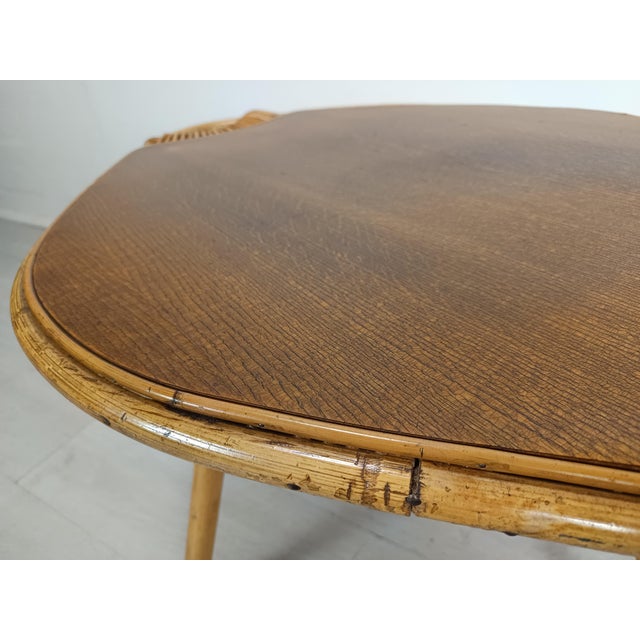 Vintage Rattan Coffee Table, 1950s For Sale - Image 9 of 14