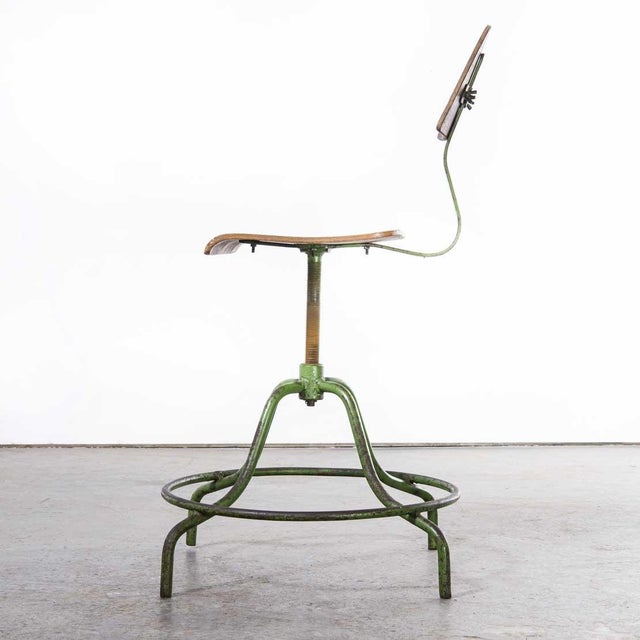 Czech Industrial Swivel Chair, 1950s For Sale - Image 9 of 12