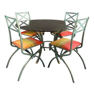 Villa Deste Collection Table and Chairs by Pierre Vandel, 1970s, Set of 5 For Sale