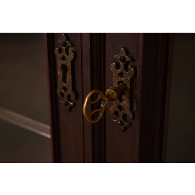 Herter Brothers Style Antique Eastlake Victorian Carved Mahogany Bookcase, Circa 1880s For Sale - Image 10 of 14