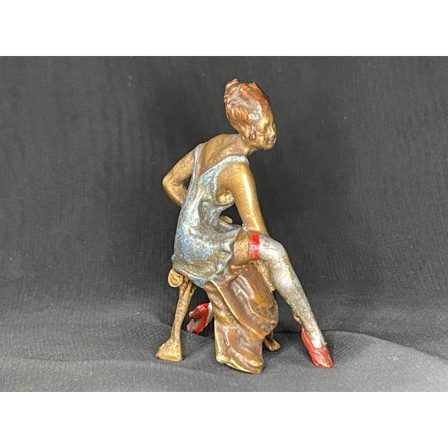 Authentic Turn-of-the-Century Austrian Fine Art BronzeUp for auction is an exceptionally rare, authentic early 20th-...
