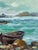 Turquoise Oil Painting Before the Sea Storm Yuriy Suprunchuk For Sale - Image 8 of 11