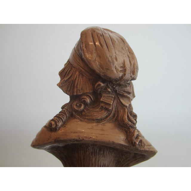 Beige French Girl in Bonnet Composed Torso Sculpture For Sale - Image 8 of 10