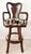 Exquisite Custom Cherry wood Swivel bar stool Late 20th Century Gorgeous bar stool very comfortable with footrest. The...