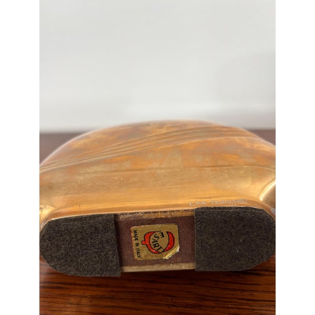 Gold Bronze Vase Sculptures by Esa Fedrigolli for Esart, Italy, 1970s, Set of 2 For Sale - Image 8 of 9