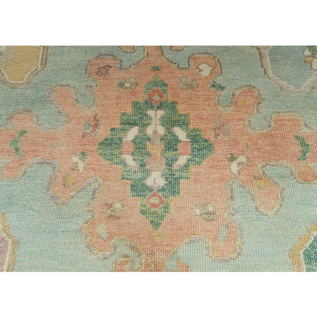 Turkish Oushak Rug 5' x 6'4" #20423 For Sale - Image 4 of 8