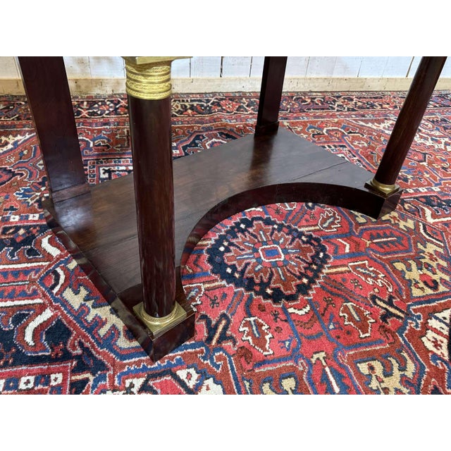Traditional Antique Empire Style Dressing Table in Mahogany with Marble Top, 1800s For Sale - Image 3 of 18
