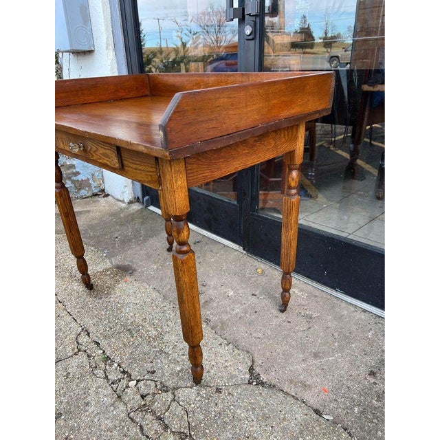19th Century Antique 19th Century Oak Desk or Drafting Table. For Sale - Image 5 of 10