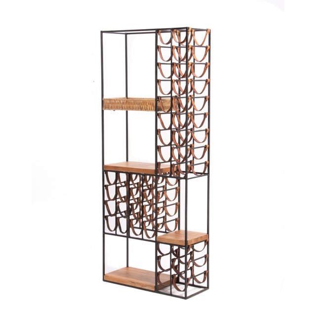 Arthur Unanoff Shaver Howard Room Divider 40 Bottle Wine Rack Restored For Sale - Image 9 of 17