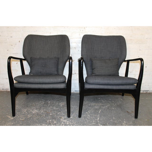Mid-Century Modern Pair of Mid-Century Style Armchairs Attr Madsen & Schubell For Sale - Image 3 of 8