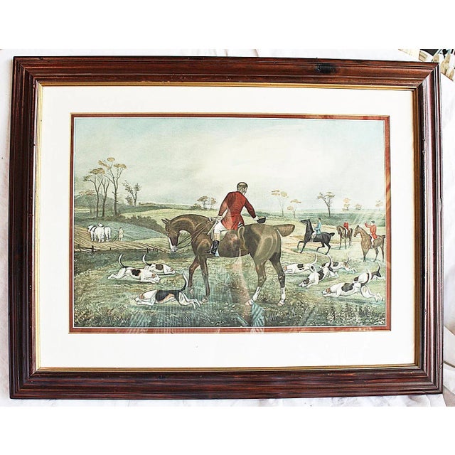 Wood Hunt Scene Chromolithograph For Sale - Image 7 of 7