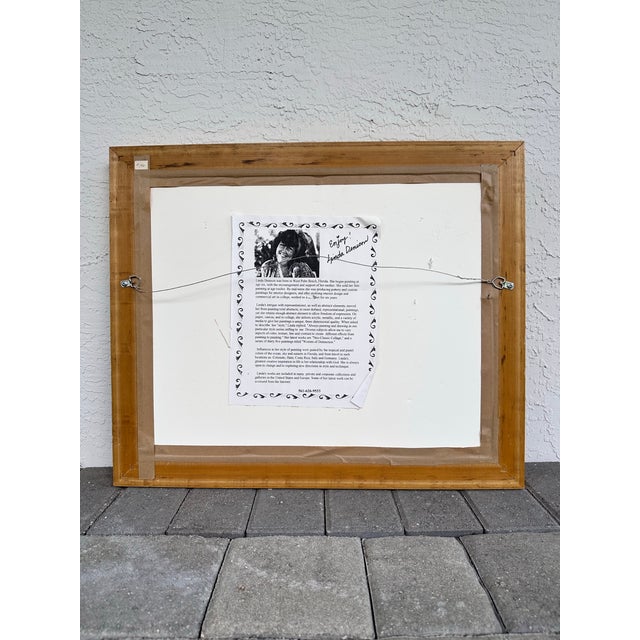 Amethyst 1990s Linda Denison Signed & Numbered Original Artwork 23/40 – Ornate Framed Wall Art – 23.5” X 18.5” For Sale - Image 8 of 11