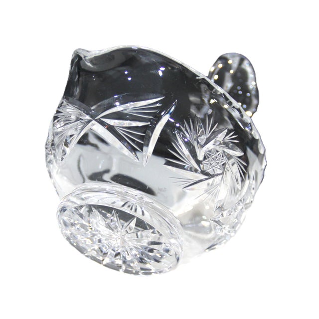 1960s Vintage Cut Crystal Swan Candy Bowl For Sale - Image 5 of 5