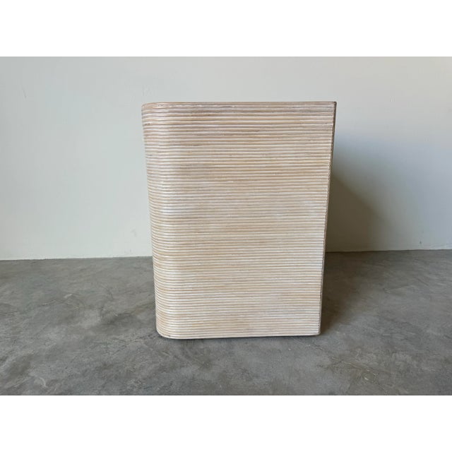 Vintage Pencil Reed Rattan Nightstand For Sale - Image 11 of 12