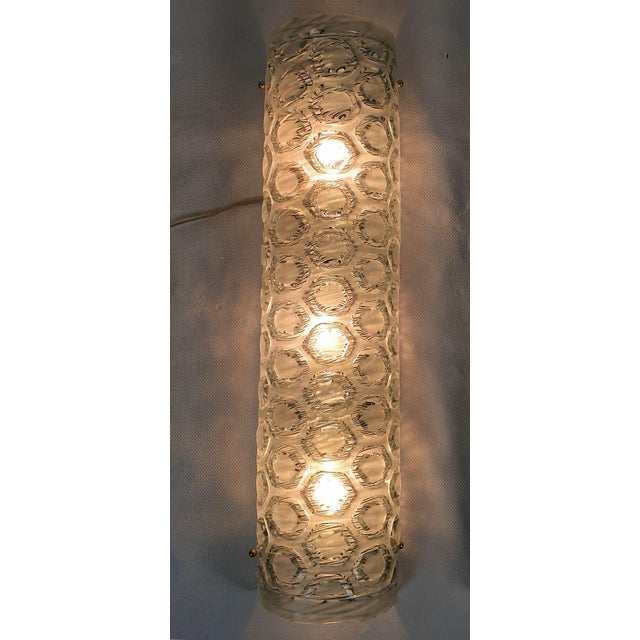 1980s 1980s Pair of Green Murano Glass Mid Century Modern Sconces For Sale - Image 5 of 10