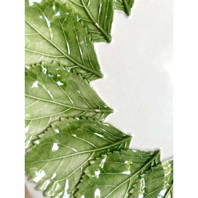 Gorgeous 10" Italian ceramic plates with lemon leaf design. These are stamped "Bassano 1036." They have some very minor...