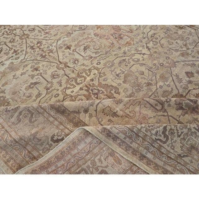 Textile Galerie Shabab Collection Early 20th Century Turkish Oushak Oversize Carpet For Sale - Image 7 of 8