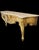 ​Monumental Exquisite Vintage Louis XV Rococo-Style Gilt Wood and Off White Marble-Top Wall-Mounted Console Table For Sale - Image 11 of 12
