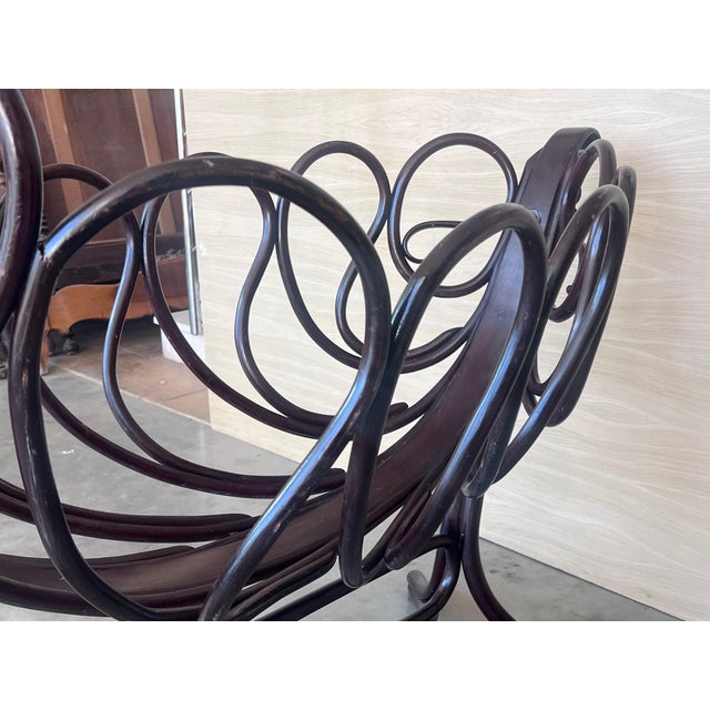 19th Century Viennese Jacob & Josef Kohn Attributed Bentwood Cradle For Sale - Image 12 of 18