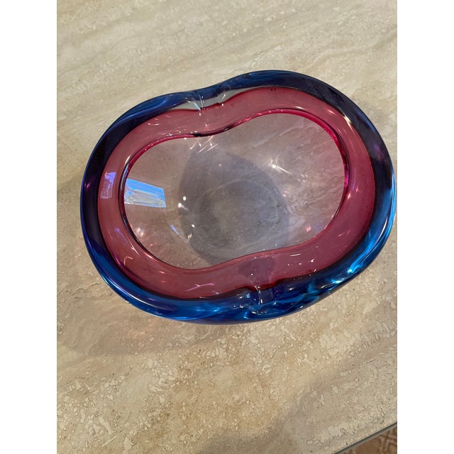 1960s Large Vintage Murano Glass Murano Ashtray For Sale - Image 5 of 7