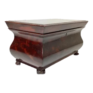 Mid 19th Century Antique English Regency Mahogany Tea Caddy