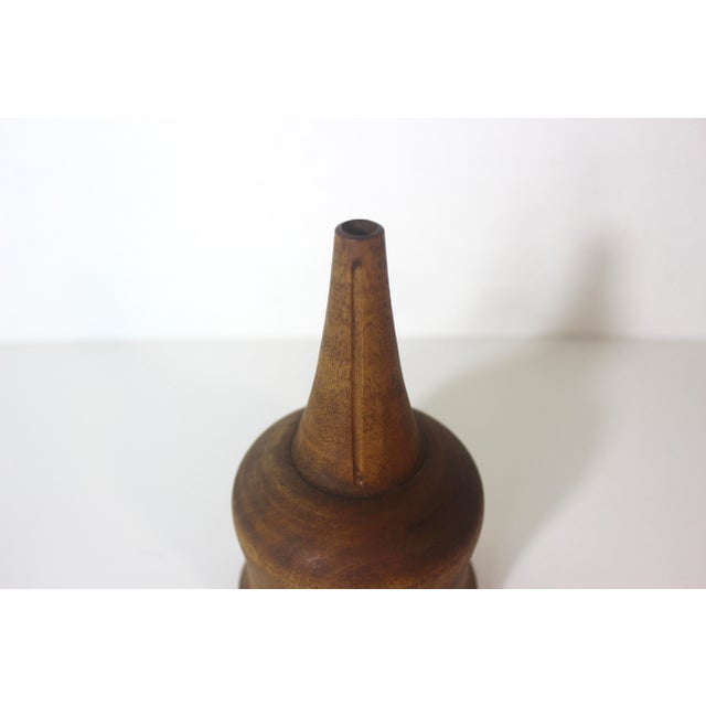 Brown Vintage Turned Wood Kitchen Funnel For Sale - Image 8 of 8