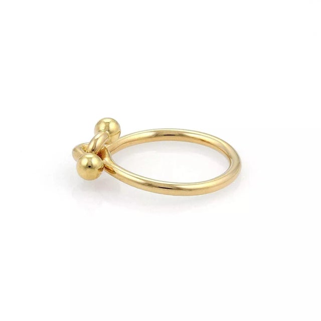 Contemporary Tiffany & Co. 18k Yellow Gold Double Hook Band Ring For Sale - Image 3 of 6