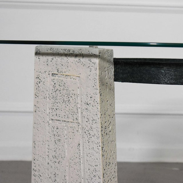 1960's Abstract Modern Plaster and Verdigris Iron Eye Shaped Side Table For Sale In Tampa - Image 6 of 10