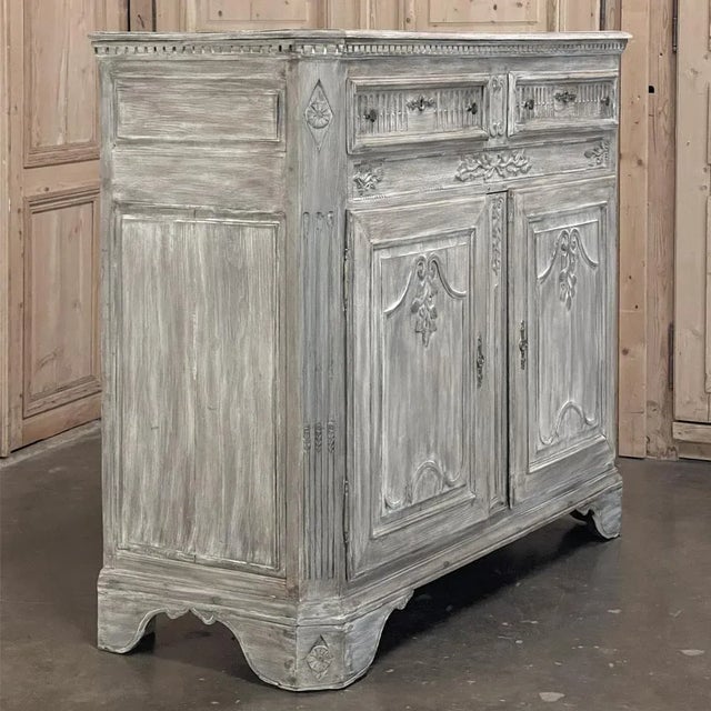 18th Century French Louis XVI Whitewashed Buffet ~ Cabinet For Sale - Image 11 of 13