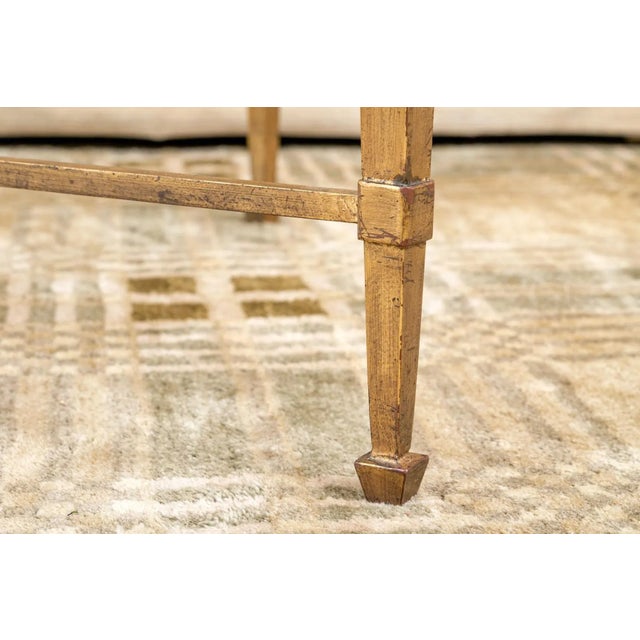 Hollywood Regency Mid 20th Century Vintage Gilt Wrought Iron Glass Top Coffee Table For Sale - Image 3 of 7