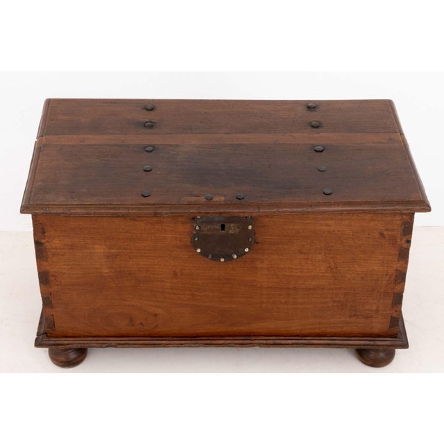 Dutch East Indies Hardwood Chest, 18th Century For Sale - Image 4 of 10