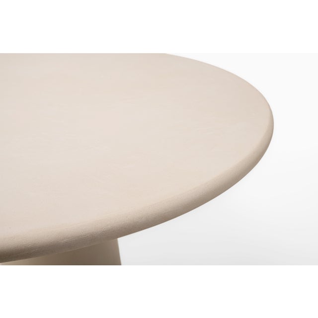 Contemporary Round Natural Plaster Dining Table 