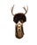 Late 20th Century Shaman Mask Plaster With Antler Vintage Southwestern Walk Mount Decor For Sale - Image 4 of 5
