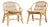 Low French Rattan Armchairs, 1960s, Set of 2 For Sale