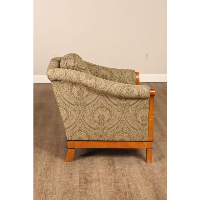 Sherrill Biedermeier Style Upholstered Armchair With Exposed Wood Frame For Sale - Image 14 of 18