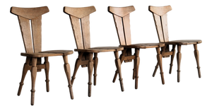Vintage Brutalist Dining Chairs, 1960s, Set of 4