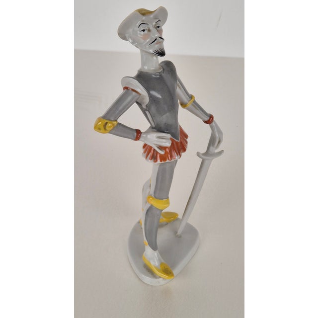 Art Deco Don Quixote De La Mancha Figure from Drasche, 1950s For Sale - Image 11 of 18