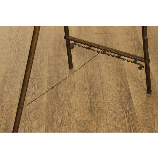 Antique Victorian Aesthetic Pair of Etched Brass Easels For Sale - Image 11 of 12