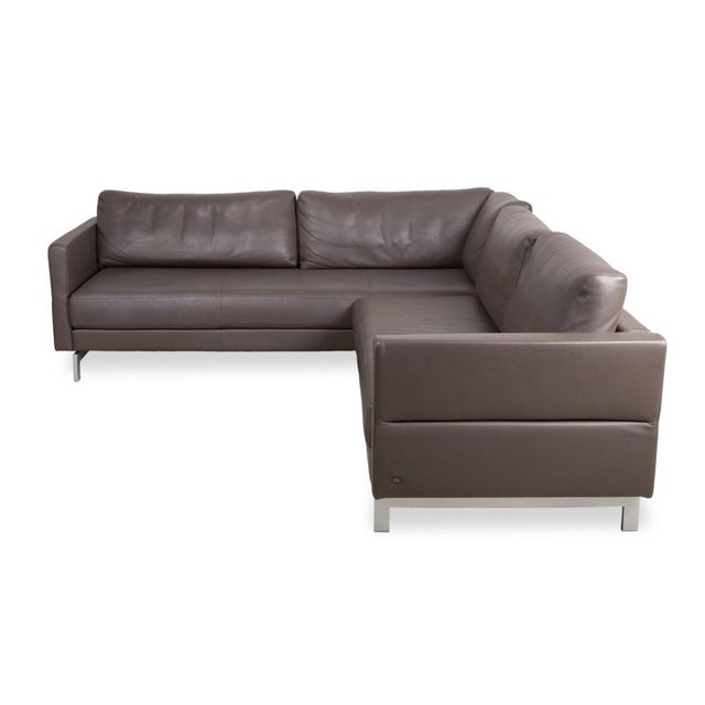 Leather and Metal Vida Corner Sofa from Rolf Benz For Sale - Image 12 of 13