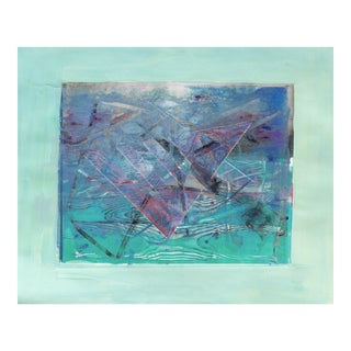 Abstract Ribbons in Mint by Martha Holden For Sale