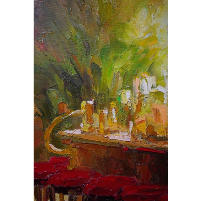 Lin Hongdan Impressionist Oil Painting on Canvas For Sale - Image 9 of 11