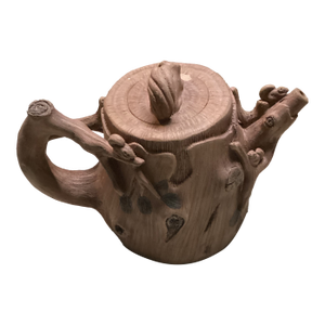 1970s Squirrel and Tree Trunk Tea Pot Yixing Style