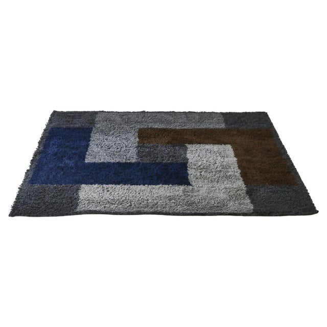Scandinavian Modern Handmade Rug bz Unika-Væv & Ross Littell, Denmark, 1960s For Sale - Image 12 of 12