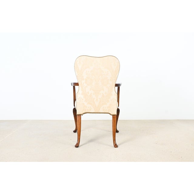 Baker Furniture Queen Anne Mahogany Armchairs – Pair For Sale - Image 10 of 14
