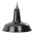 Vintage French Industrial Black Enamel Pendant Lamp For Sale