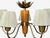 Brass Asea, Swedish Modern, Chandelier, Brass, Elm, Fabric, Sweden, 1947 For Sale - Image 8 of 14