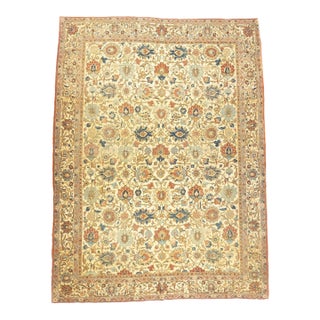 Extremely Fine Antique Persian Tehran Wool Rug 7'10'' X 10'5'' For Sale