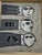 Painting of 3 gray people using acrylic paint in a silver frame. Shawn Savage, a noted Plam Springs artist who passed in...