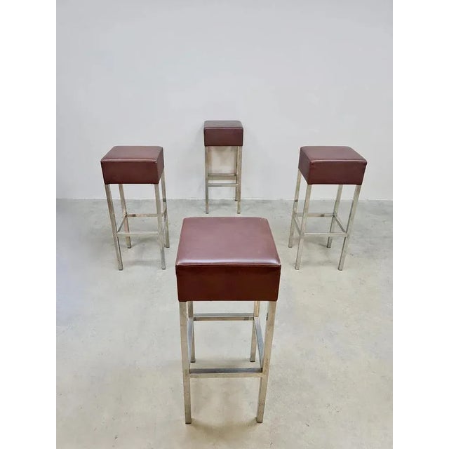 Vintage Chrome Bar Stools, 1970s, Set of 4 For Sale - Image 3 of 5