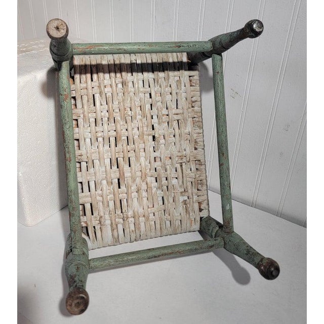 19th Century Original Blue Footstool For Sale In Los Angeles - Image 6 of 6